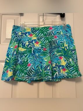 Lilly Pulitzer Aila Luxletic Skort Skirt Via Parigi Jungle Lion Print Size Small